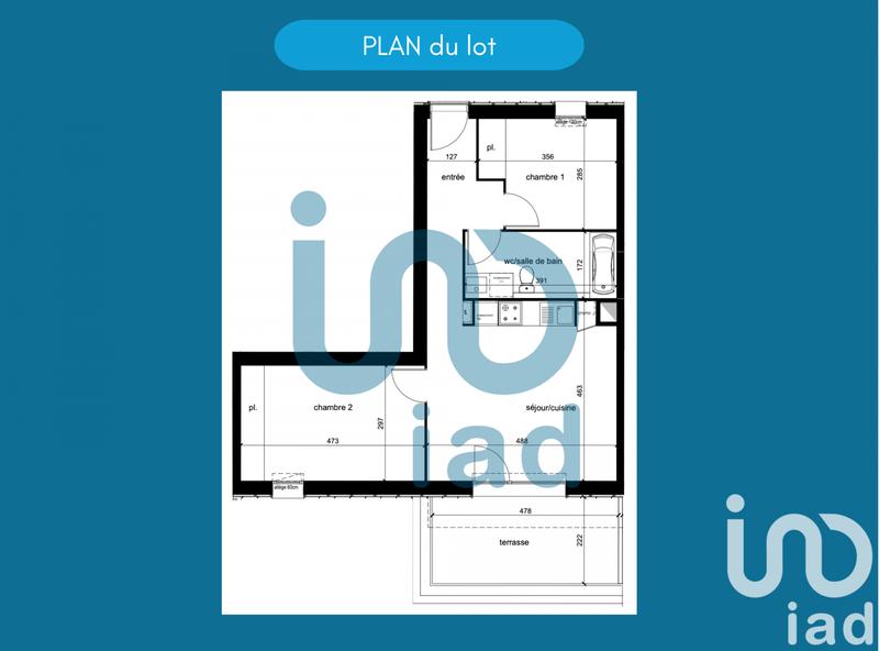 Appartement - 60 m² - 3 pièces