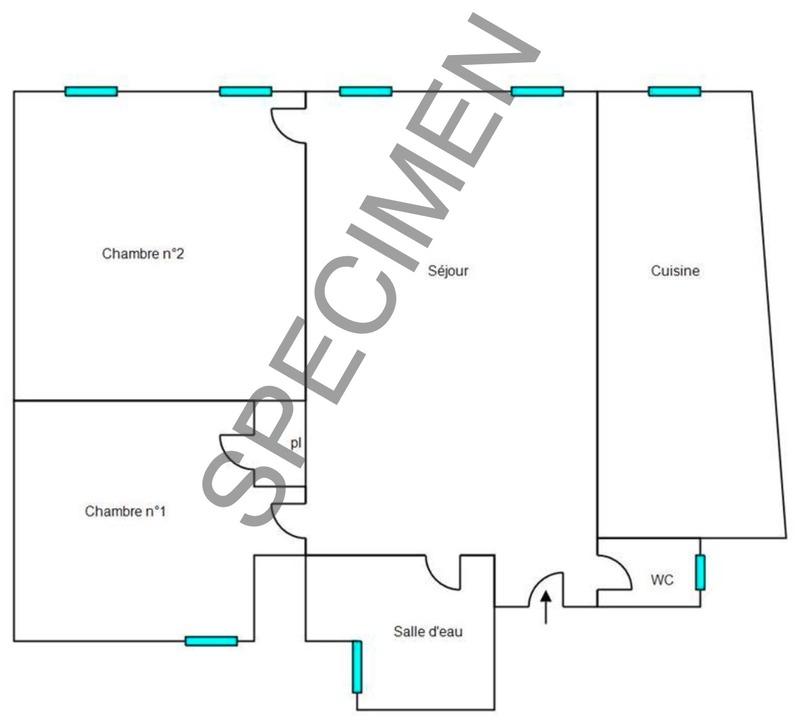 Appartement - 62 m² - 3 pièces