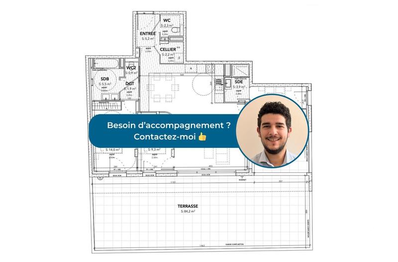 Appartement - 95 m² - 4 pièces