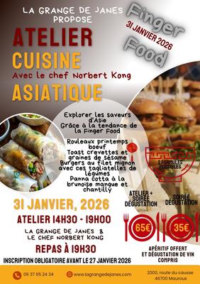 Atelier cuisine thème finger food asiatique