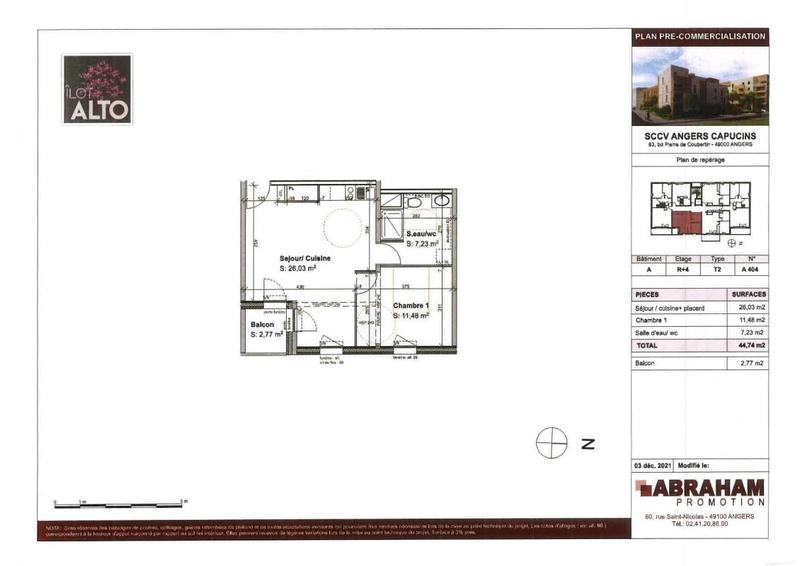 Appartement - 44 m² - 2 pièces