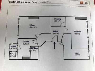 Appartement - 45 m² - 3 pièces