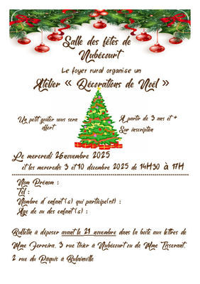 Atelier décorations de Noël