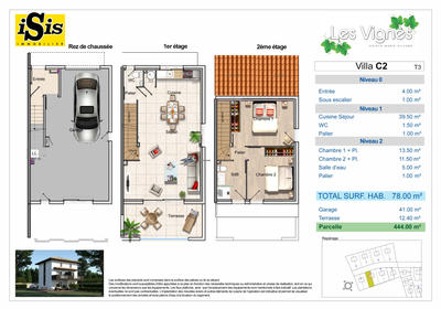 Maison - 78 m² - 3 pièces