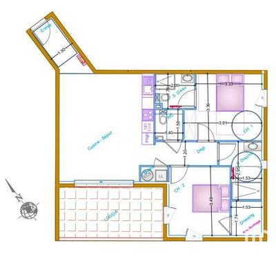Appartement - 71 m² - 3 pièces
