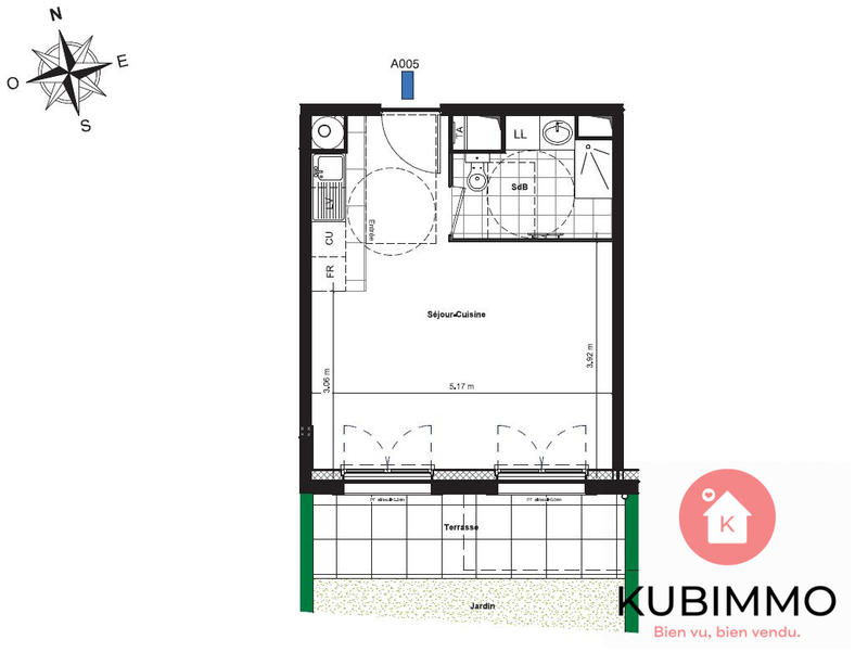 Appartement - 30 m² - 1 pièce