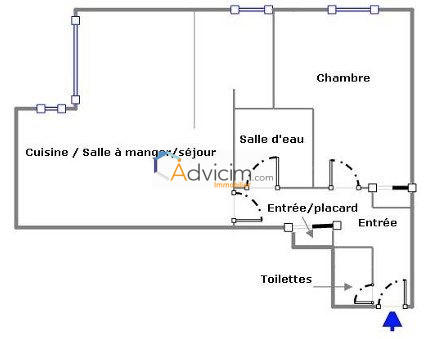 Appartement - 51 m² - 2 pièces