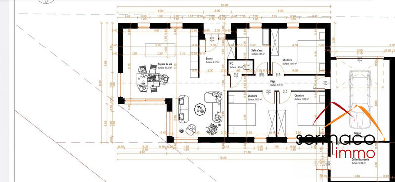 Maison - 103 m² - 4 pièces