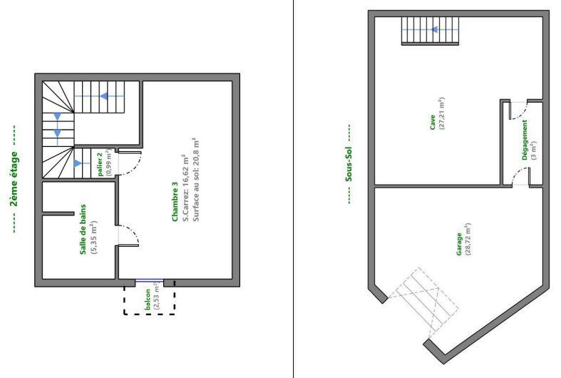 Maison de ville - 127 m² - 4 pièces