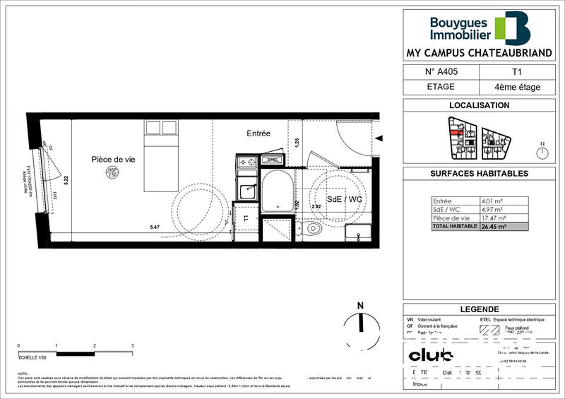 Appartement - 27 m² - 1 pièce
