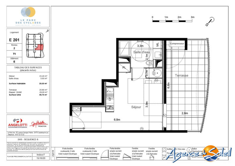 Appartement - 29 m² - 1 pièce
