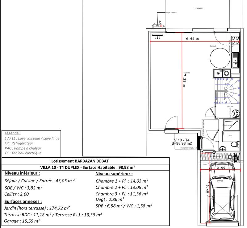 Villa - 99 m² - 4 pièces
