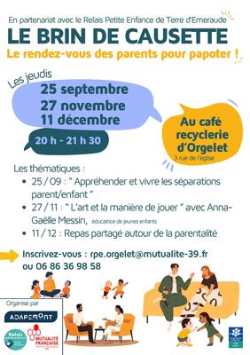 Le brin de causette : le rendez-vous des parents !