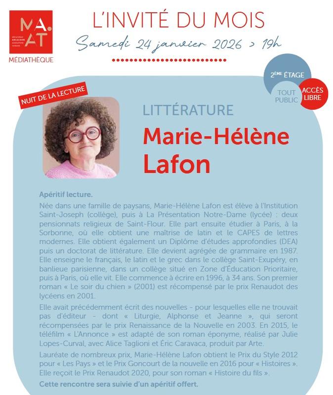 L'invité du mois : Marie-Hélène Lafon