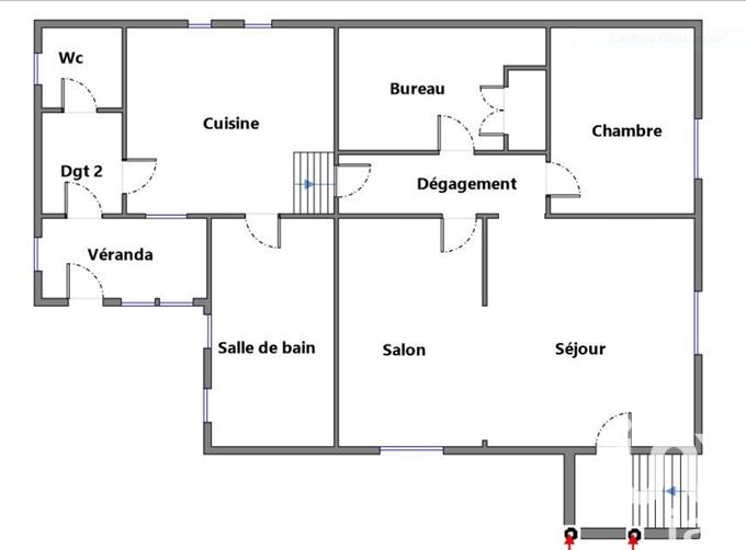 Maison - 60 m² - 4 pièces