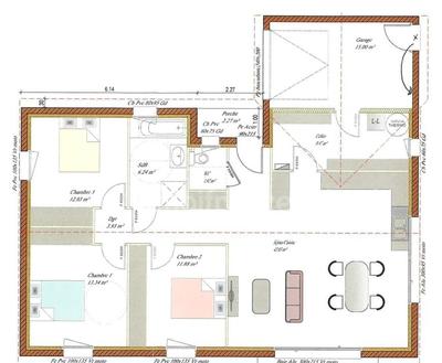 Maison - 100 m² - 4 pièces