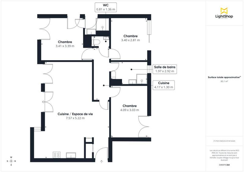 Appartement - 96 m² - 4 pièces