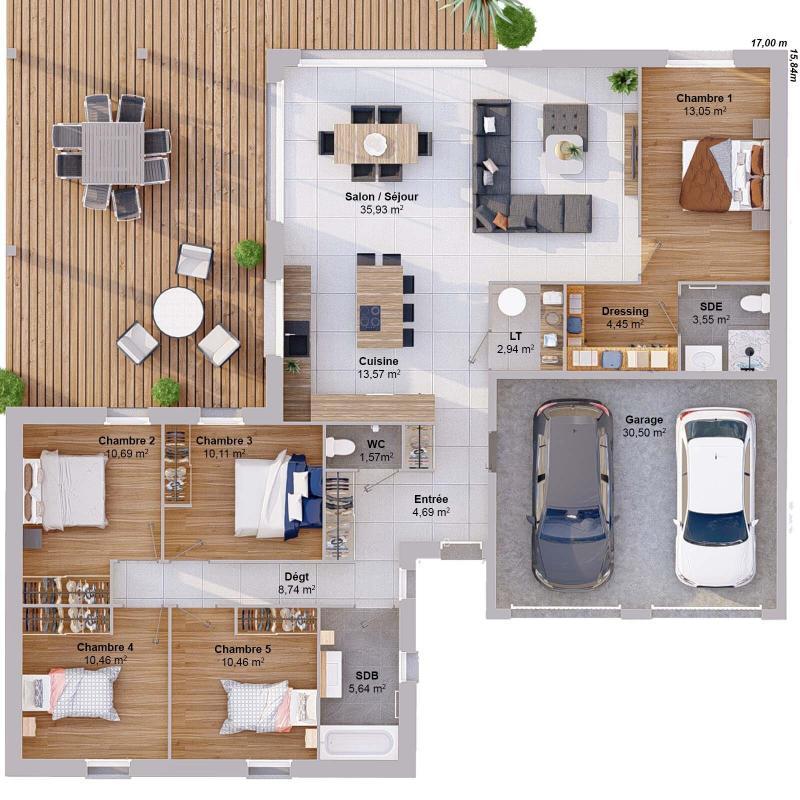 Maison - 136 m² - 7 pièces