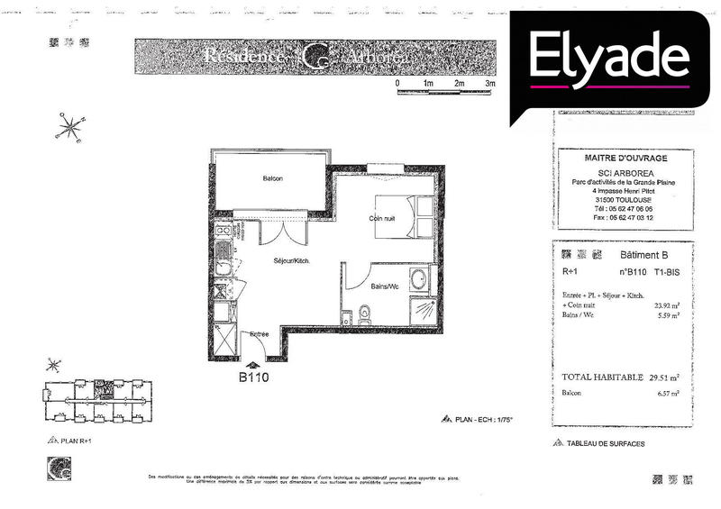 Appartement - 30 m² - 1 pièce