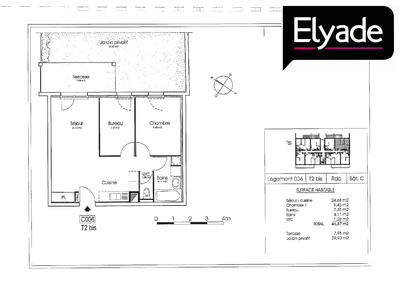 Appartement - 47 m² - 2 pièces