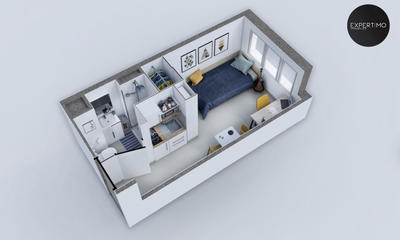 Appartement - 18 m² - 1 pièce