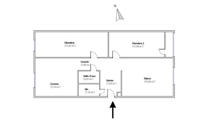 Appartement - 60 m² - 4 pièces