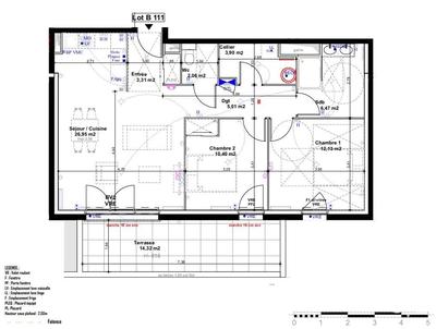 Appartement - 70 m² - 3 pièces