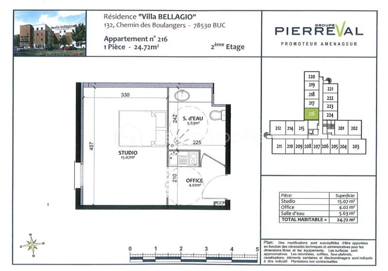 Appartement - 24 m² - 1 pièce
