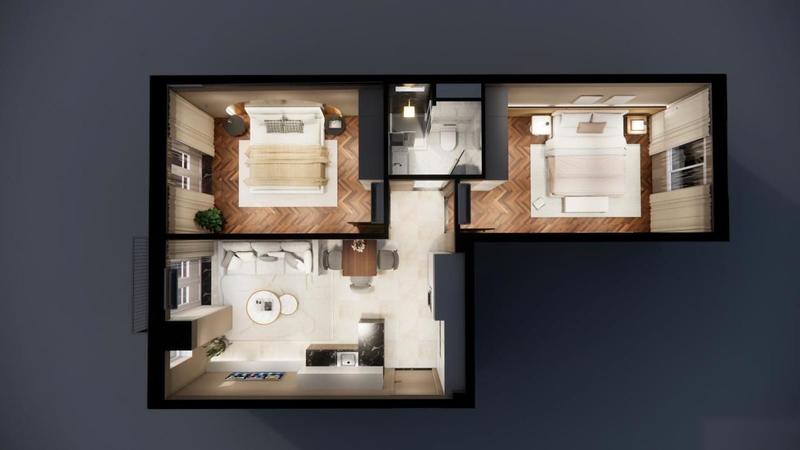 Appartement - 49 m² - 2 pièces