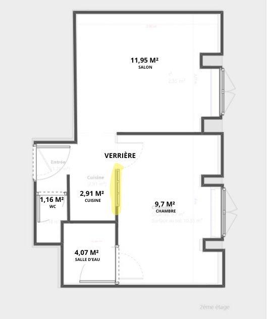 Appartement - 30 m² - 2 pièces