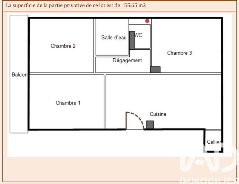 Appartement - 55 m² - 4 pièces