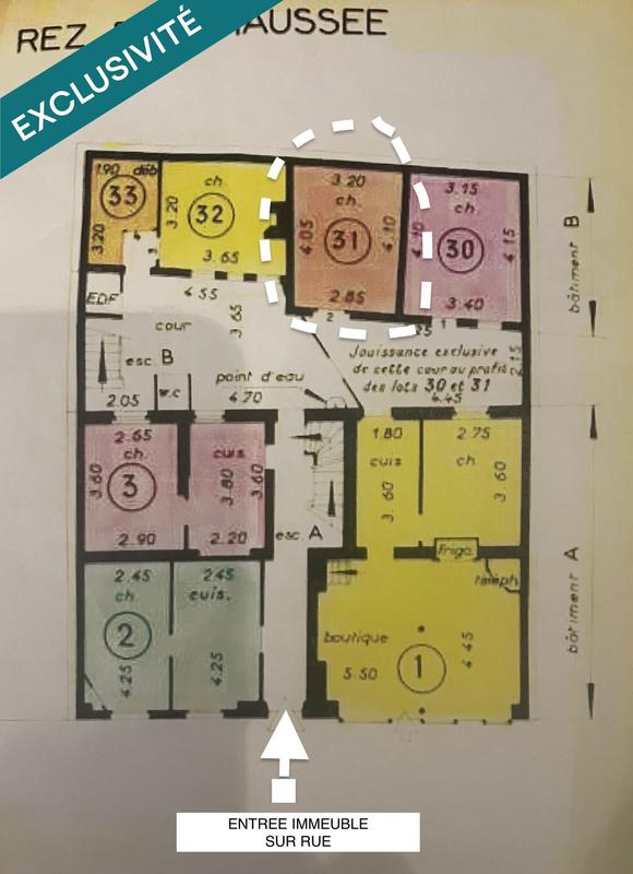 Appartement - 12 m² - 1 pièce