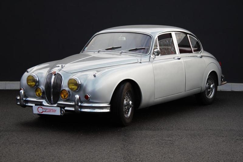 Jaguar Mk II 3.4 Overdrive Gris Argent Cuir Rouge Historique Complet