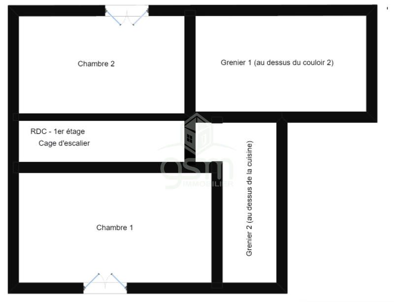 Maison ancienne - 89 m² - 3 pièces