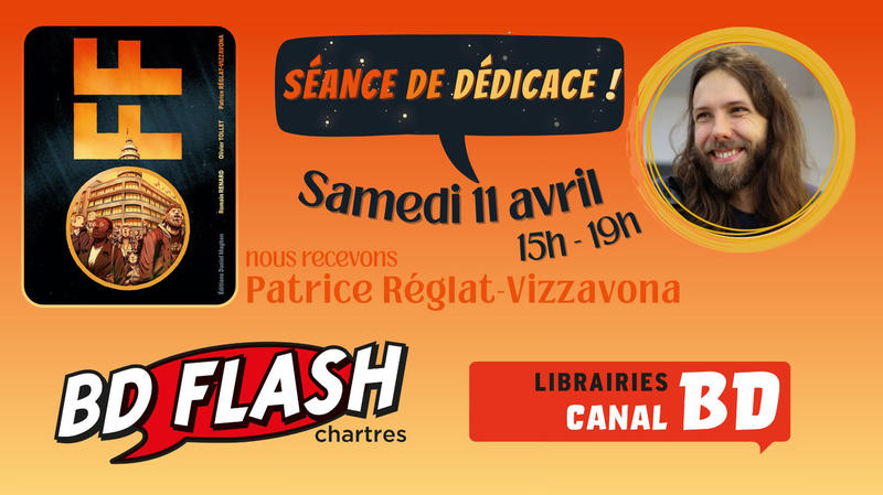 Séance de dédicace de Patrice Réglat-Vizzavona pour "Off"