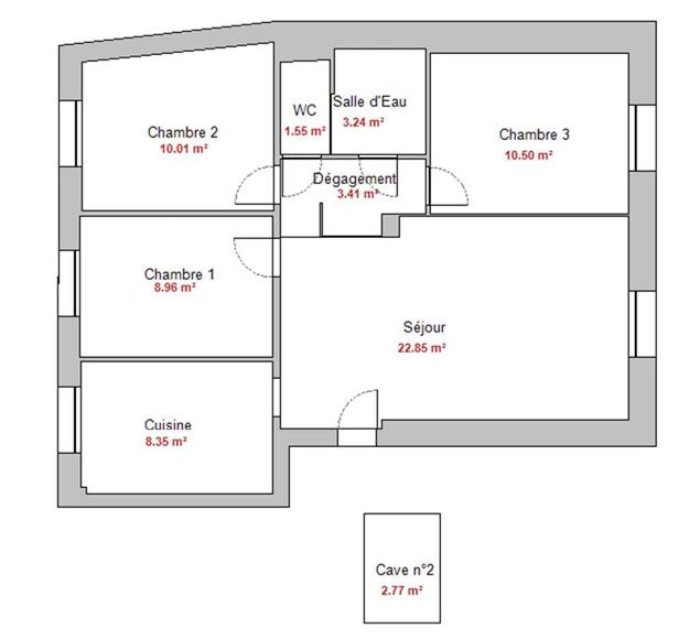 Appartement - 69 m² - 4 pièces