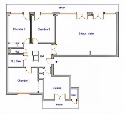 Appartement - 108 m² - 4 pièces