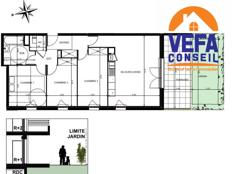 Appartement - 79 m² - 4 pièces