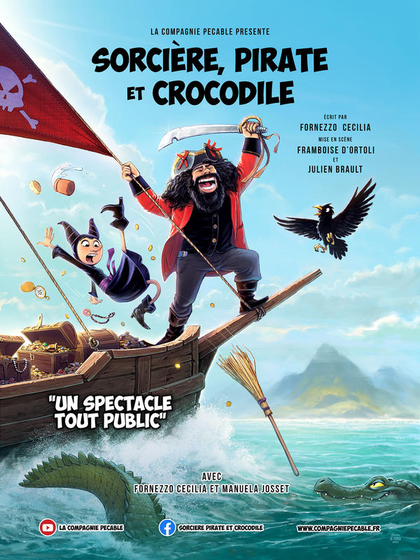 Sorcière, pirate et crocodile