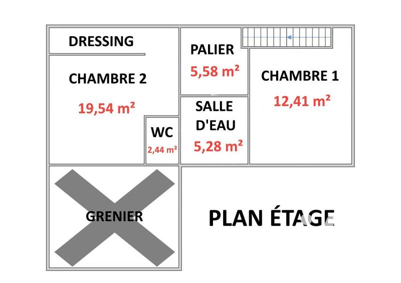 Maison - 73 m² - 3 pièces