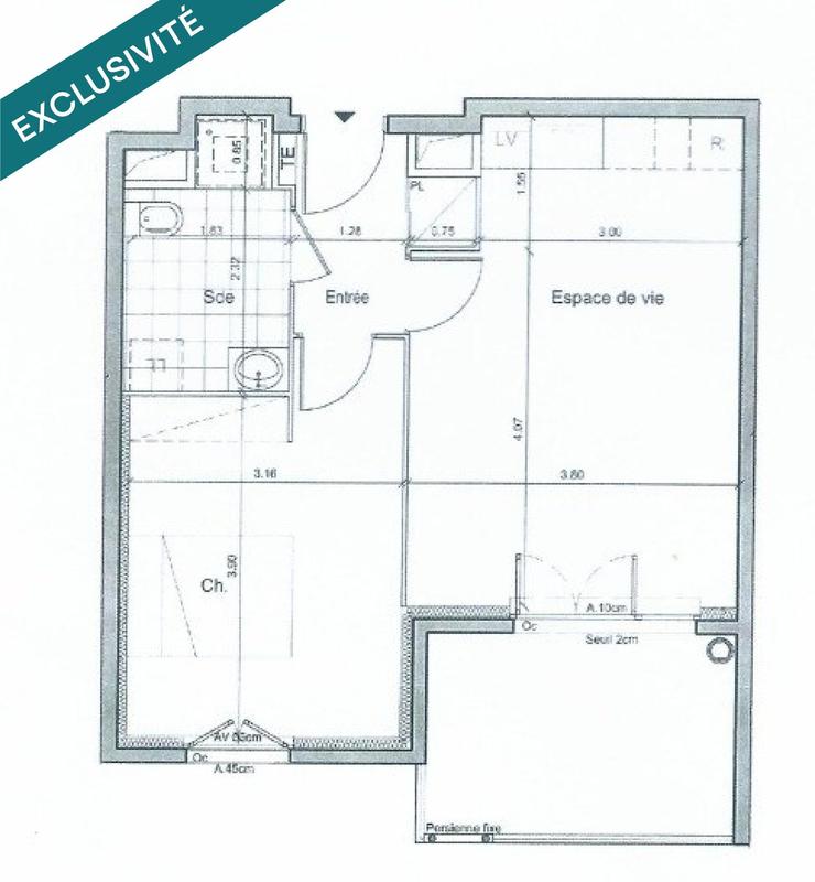 Appartement - 42 m² - 2 pièces