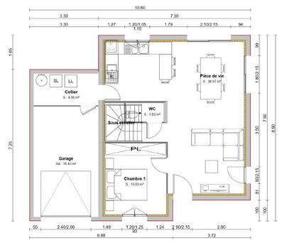 Maison - 95 m² - 4 pièces