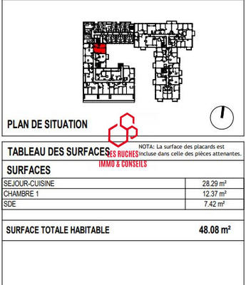 Appartement - 48 m² - 2 pièces
