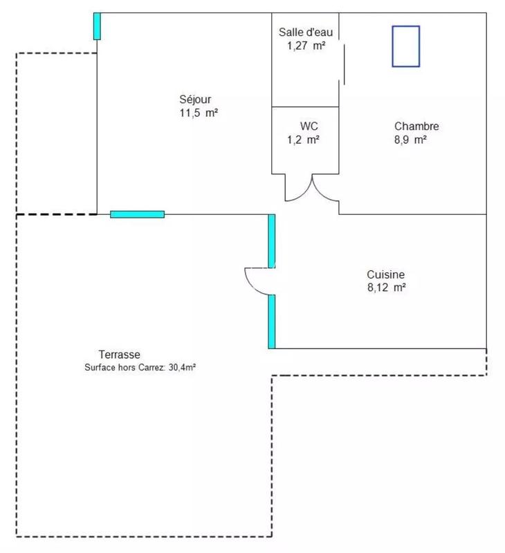 Maison - 31 m² - 2 pièces