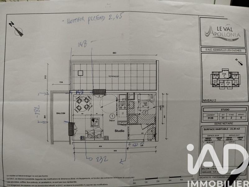 Appartement - 23 m² - 1 pièce