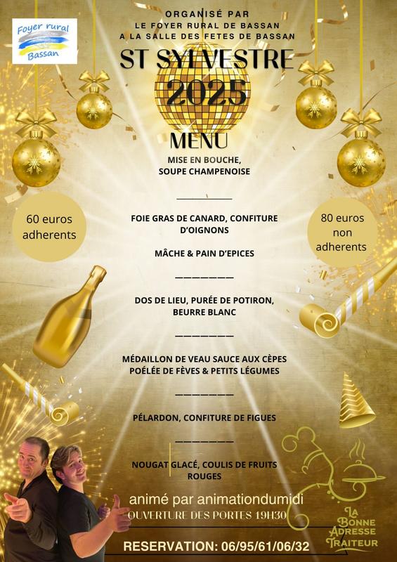 Réveillon de la St Sylvestre