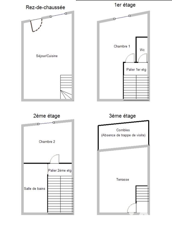 Maison de village - 66 m² - 3 pièces