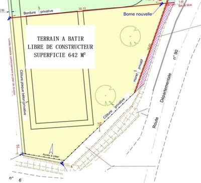 Terrain constructible - 642 m²