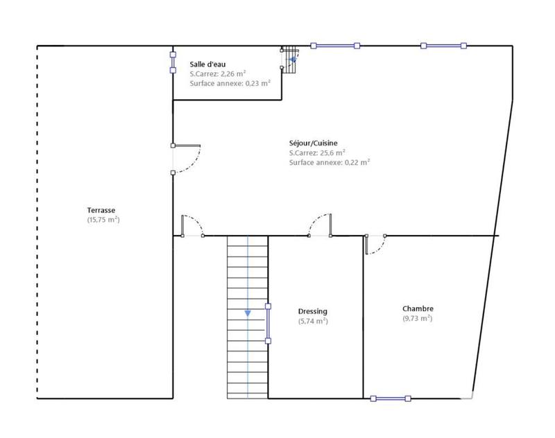 Appartement - 43 m² - 2 pièces