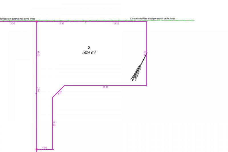 Terrain constructible - 509 m²